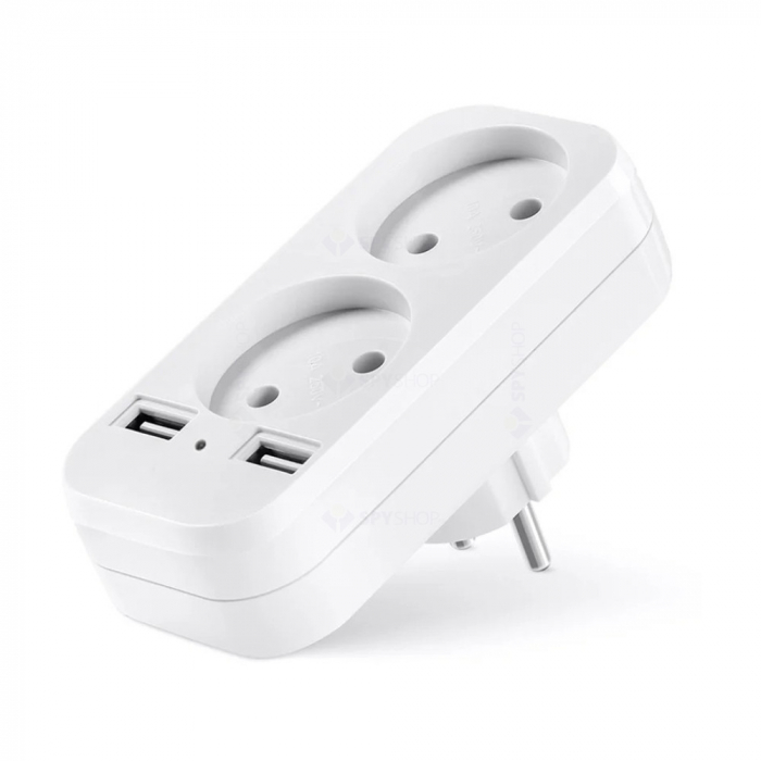 Adaptador de Enchufe Doble Espía con Cámara Wi-Fi [5]