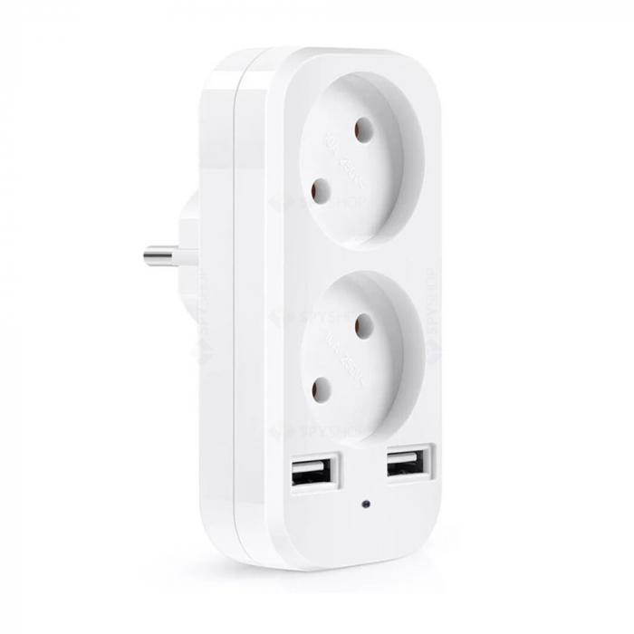 Adaptador de Enchufe Doble Espía con Cámara Wi-Fi [3]