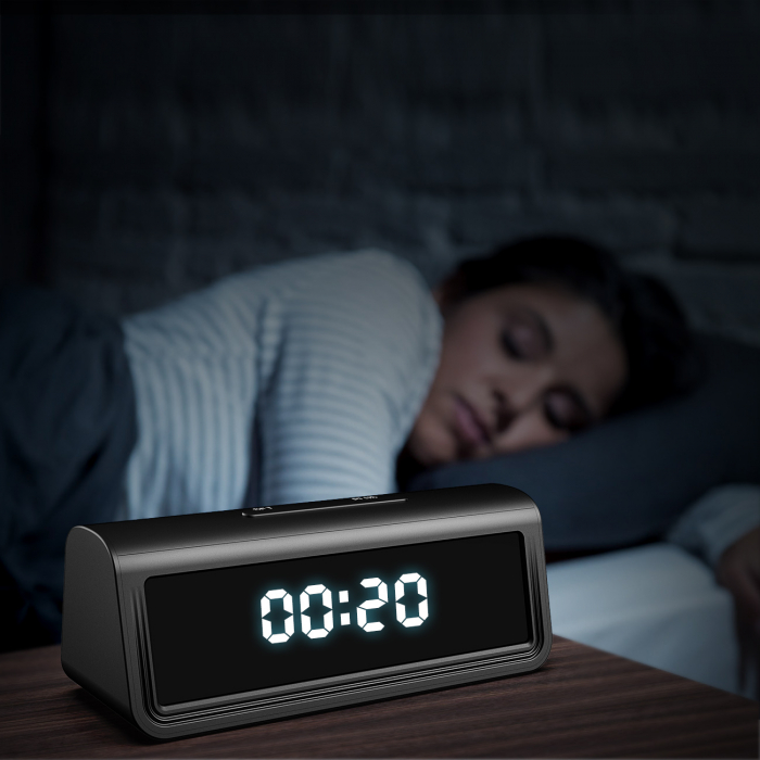 HD Video Camera WiFi - Nightvision - 4K Ultra HD - Integrated in Digital Clock - Real-Time Monitoring from Anywhere - Motion Sensor - iOS & Android [BKP-WS2] [7]