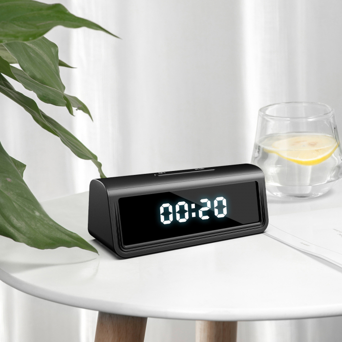 HD Video Camera WiFi - Nightvision - 4K Ultra HD - Integrated in Digital Clock - Real-Time Monitoring from Anywhere - Motion Sensor - iOS & Android [BKP-WS2] [8]