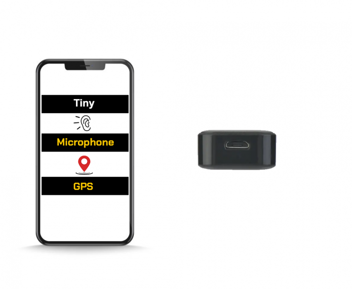 The Smallest GSM Microphone QLITE - Real-Time Playback - GPS Triangulation (Localization) - Control via SMS or iOS/Android App - Complete Solution [QL] [1]