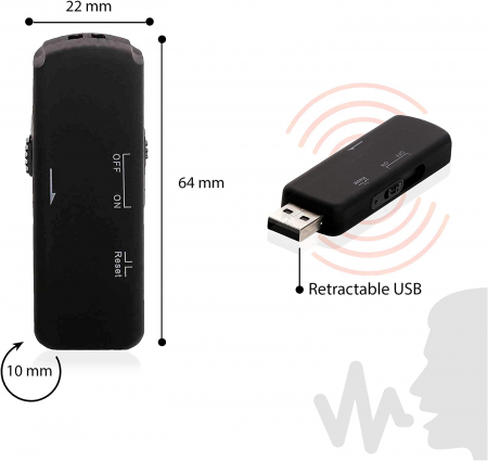 Mini Voice Activated Listening Device Audio Recorder 70hr Digital Recorder selling USB