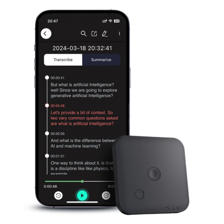 Registratori vocali - Registratore di Chiamate Telefoniche e Trascrizione Conversazioni AI + Funzione Classica - CyberCall Professionale - 64GB - Wi-Fi - App iOS & Android - Alta Performance [O8]