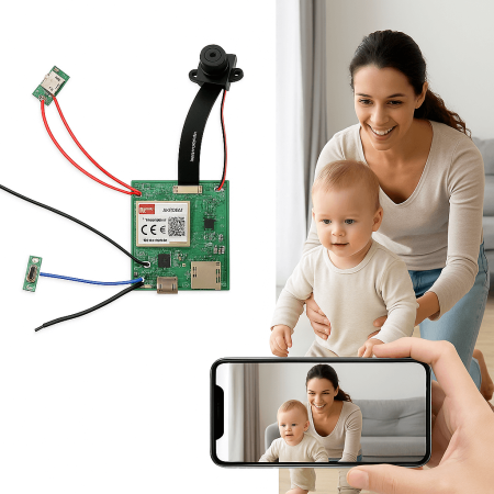 Microcameras - Spy Camera with HD Audio-Video Real-Time Transmission at Any Distance via 4G SIM Card or WiFi – IR Night Vision – 128GB