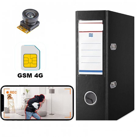 Microcameras - GSM spy video camera and mic in file binder