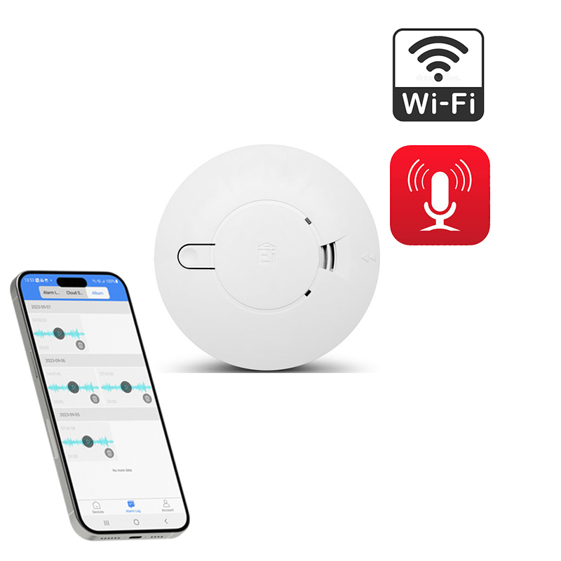 Smoke Detector with Microphone Spy Wi-Fi Recorder