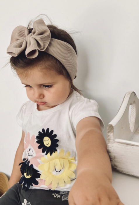 Luna Dark Beige Bow [4]