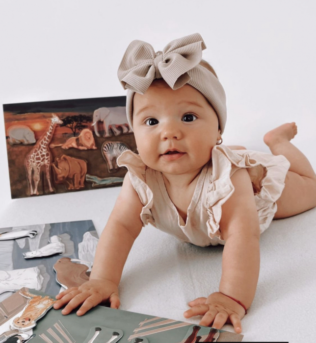 Luna Dark Beige Bow [3]