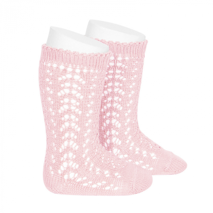 Sosete tricotate din bumbac - Pink - [1]