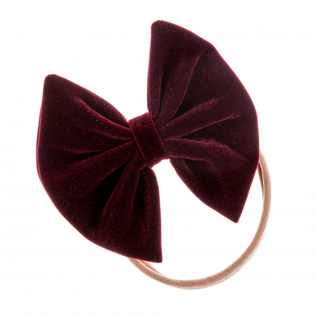 Velvet Collection - Carla Dark Bordeaux Bow