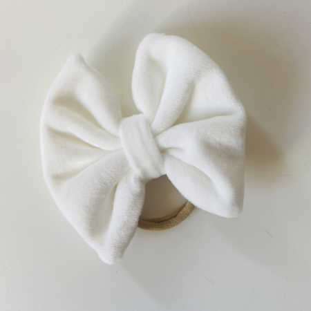 Velvet Collection - Carla Royal White Bow