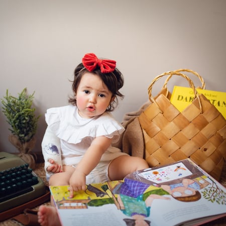 Bentițe - Karo Burnt Red Bow