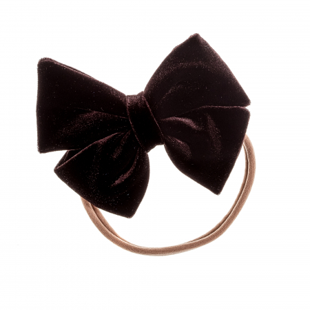 Velvet Collection - Lina Dark Brown Bow