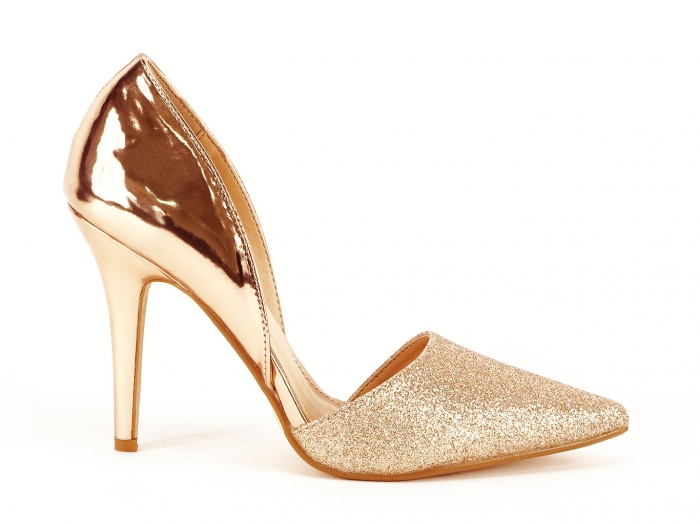 PANTOFI CHAMPAGNE DECUPATI LATERAL MEGAN [2]