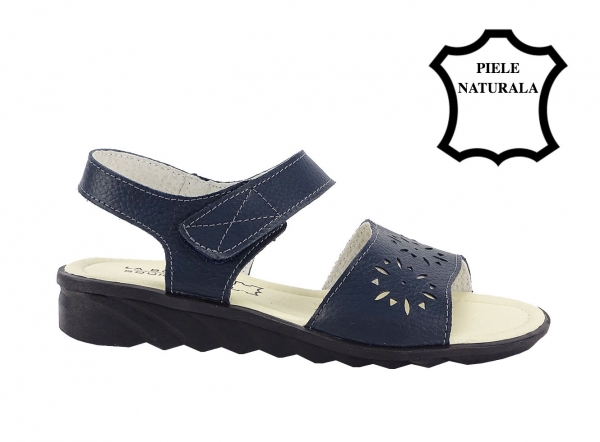 Sandale bleumarin din piele naturala Catis [3]
