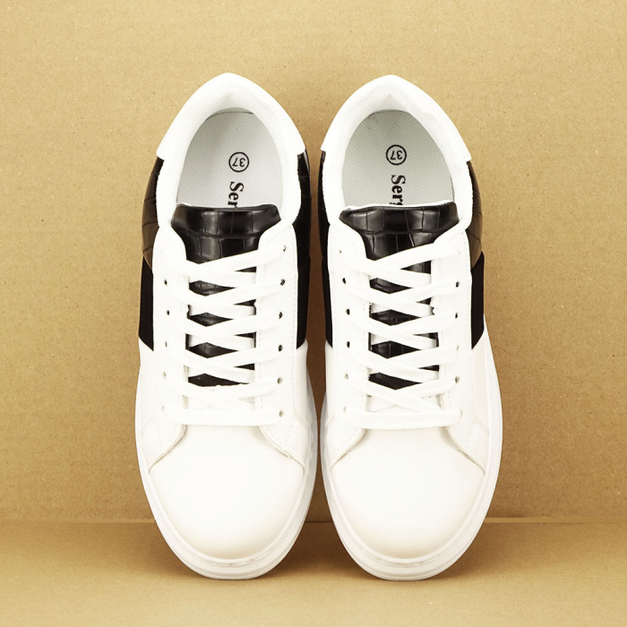 Sneakers alb cu negru Carise [3]