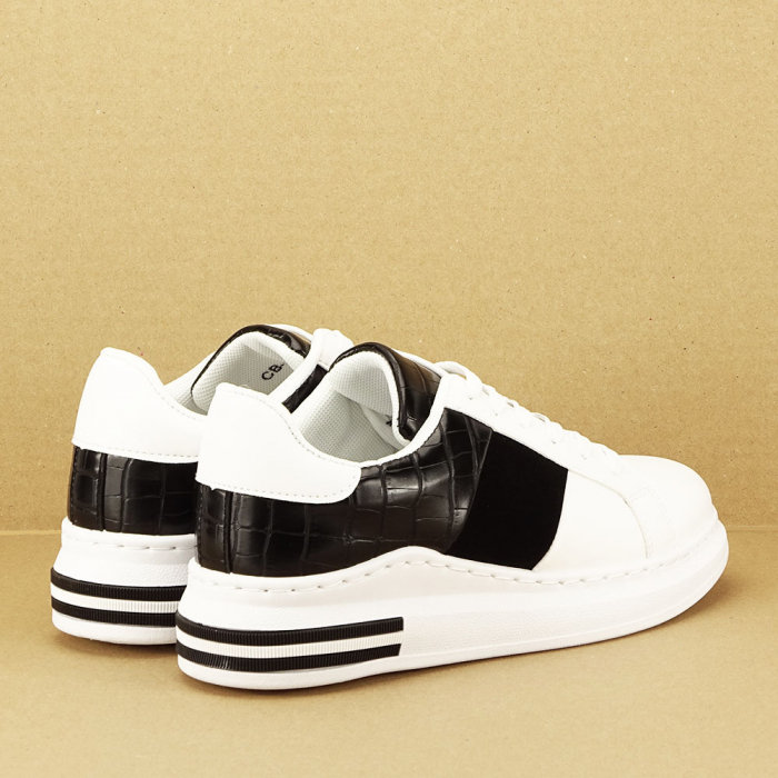 Sneakers alb cu negru Carise [6]