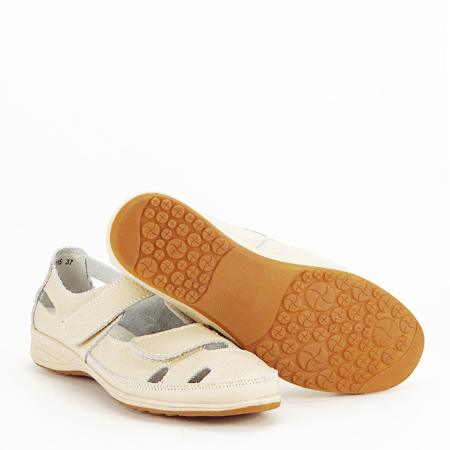 Balerini crem din piele naturala 5115 M4 Confort [6]