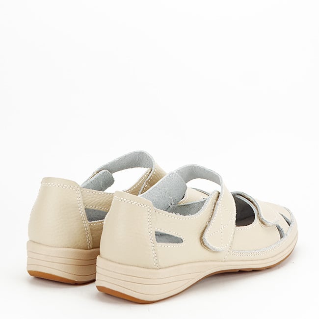 Balerini crem din piele naturala 5115 M4 Confort [5]