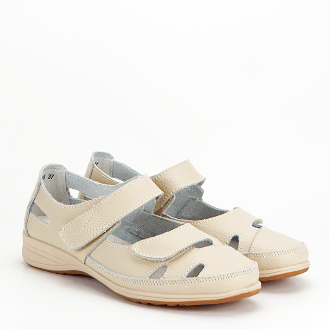 Balerini crem din piele naturala 5115 M4 Confort [4]