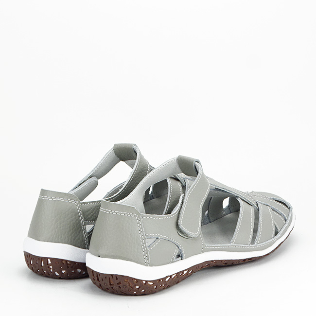 Balerini gri din piele naturala 5101 M5 confort [5]