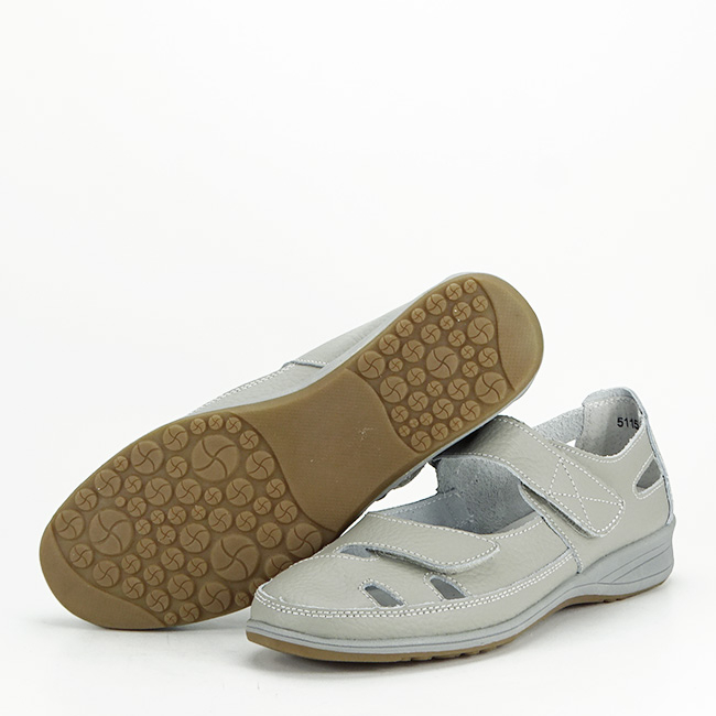 Balerini gri din piele naturala 5115 M4 Confort [6]