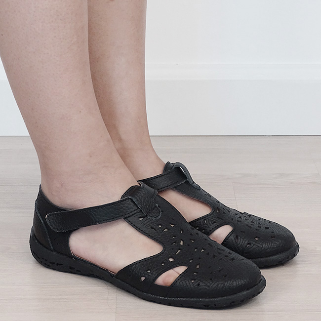 Balerini negri din piele naturala CXWL2118 M5 [6]