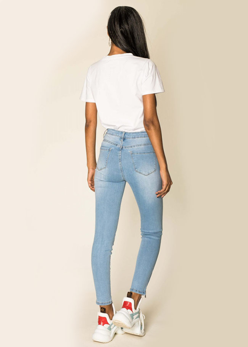 Blugi Dama Albastru deschis Slim Nina Carter P117-6 M10 [5]