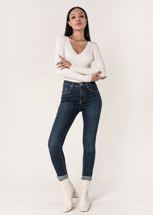 Blugi Dama Albastru inchis Slim Nina Carter P078-2A M9 [1]