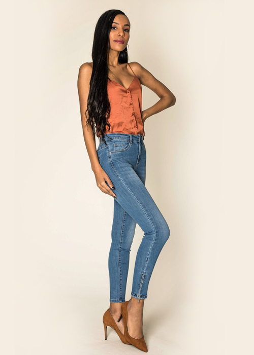Blugi Dama Albastri Slim Nina Carter P117-5 M10 [3]