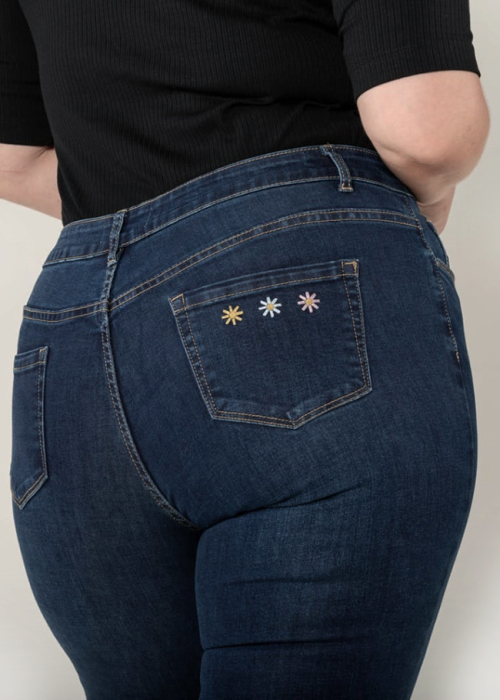 Blugi  dama basic marimi mari Nina Carter albastri P608-9 M10 [6]