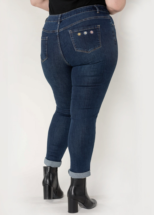 Blugi  dama basic marimi mari Nina Carter albastri P608-9 M10 [5]