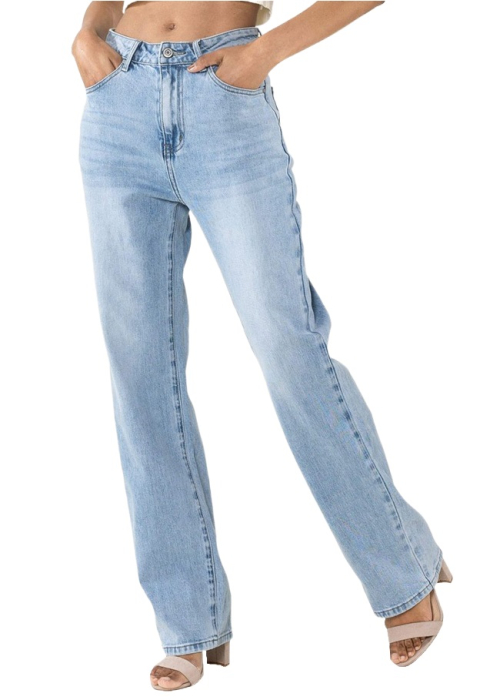 Blugi dama drepti Nina Carter albastru deschis T002-4 M7 [2]