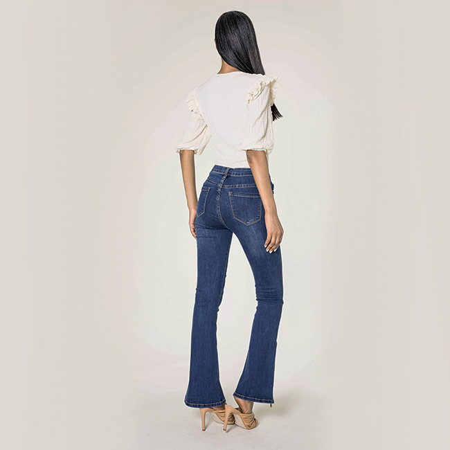 Blugi Dama Evazati BoatCut Nina Carter Albastru Inchis P151L M10 [4]