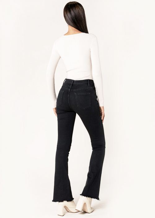 Blugi Dama Evazati BoatCut Nina Carter Negri P218-8A M10 [4]
