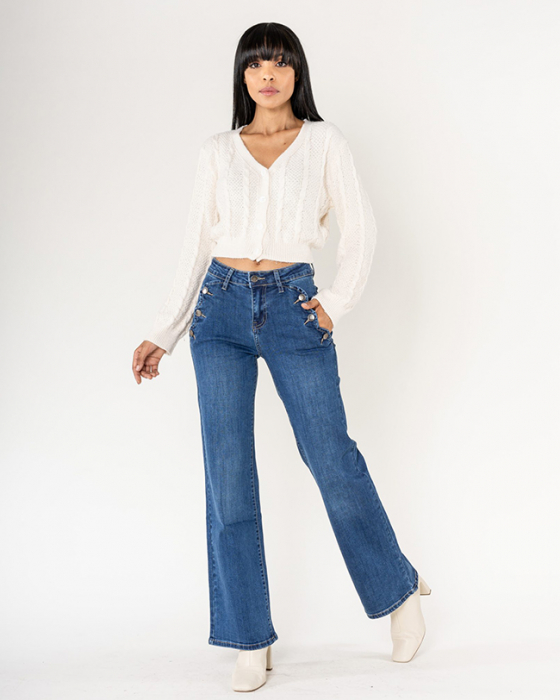 Blugi Dama Evazati Nina Carter Albastri P195-5 M8 [2]