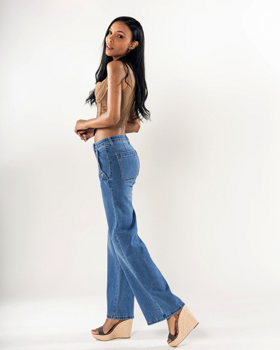 Blugi Dama Evazati Nina Carter Albastri P195-5 M8 [3]