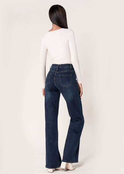 Blugi Dama Evazati Nina Carter Albastru Inchis P211-2 M8 [4]