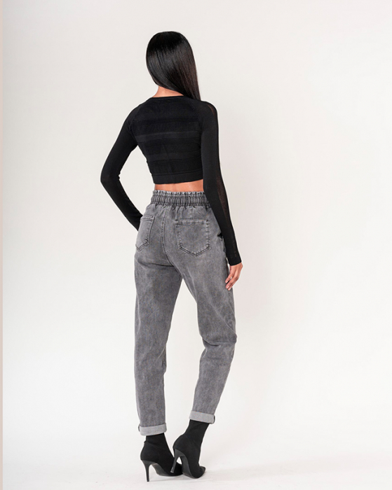 Blugi dama Jogging Nina Carter gri P500-17 M8 [4]