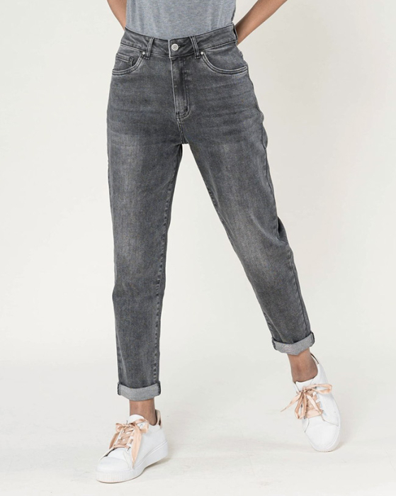 Blugi dama Mom Fit Nina Carter Gri P502-17 M8 [2]