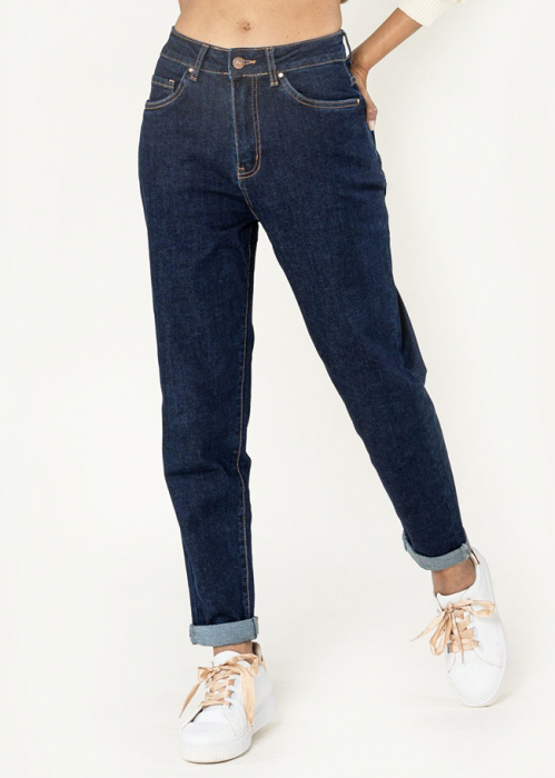 Blugi dama Mom Fit Nina Carter Indigo P502-18 M8 [3]