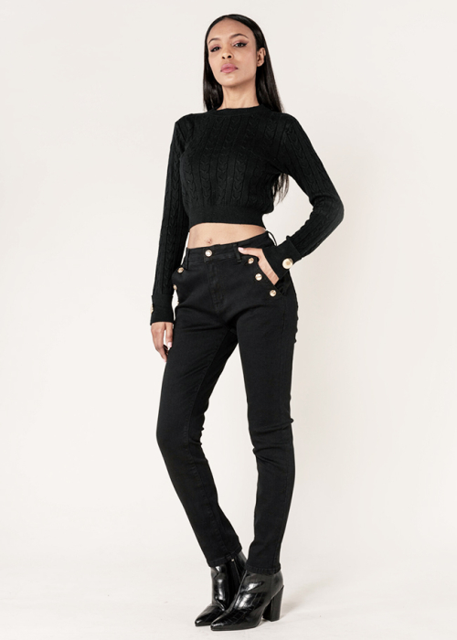 Blugi dama mom fit Nina Carter negrI P216 M10 [1]