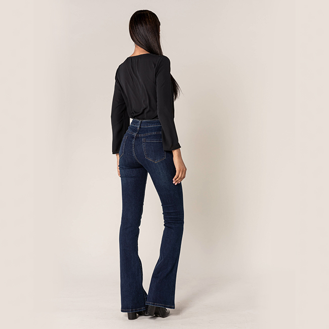 Blugi Dama Evazati Nina Carter Albastru Inchis P212-2 M8 [4]
