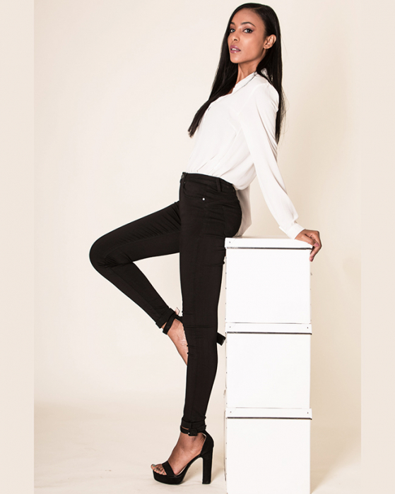 Blugi Dama Push-up Skinny Nina Carter Negri P106N M8 [2]