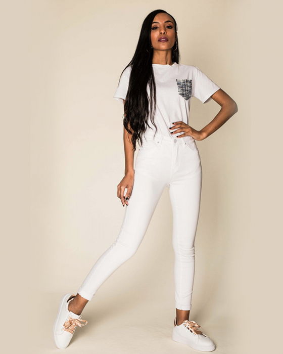 Blugi Dama Slim Nina Carter Albi P109-2 M8 [2]