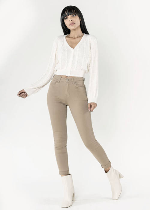 Blugi Dama Slim Nina Carter Maro taupe P109-65 M8 [2]