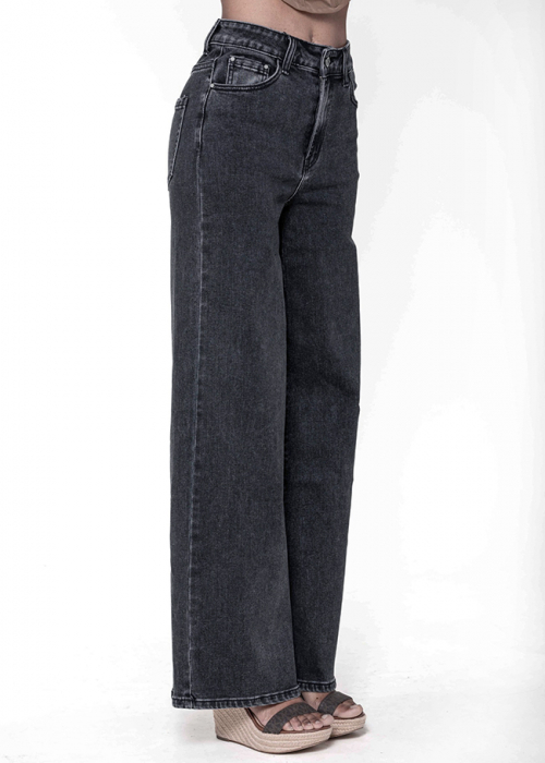 Blugi negri dama wide leg Nina Carter YY300-7 M10 [5]