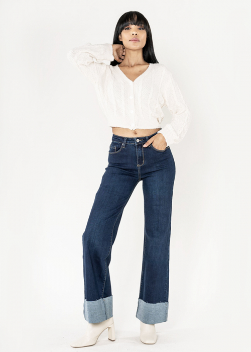 Blugi Evazati Nina Carter Albastru Inchis P601 M8 [3]