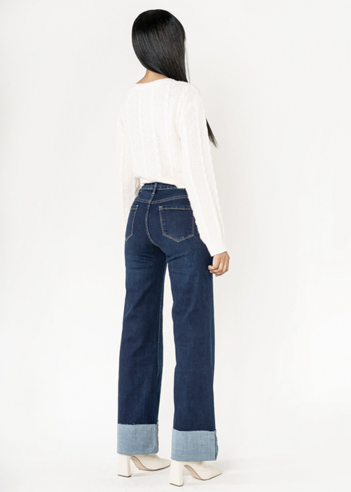 Blugi Evazati Nina Carter Albastru Inchis P601 M8 [4]