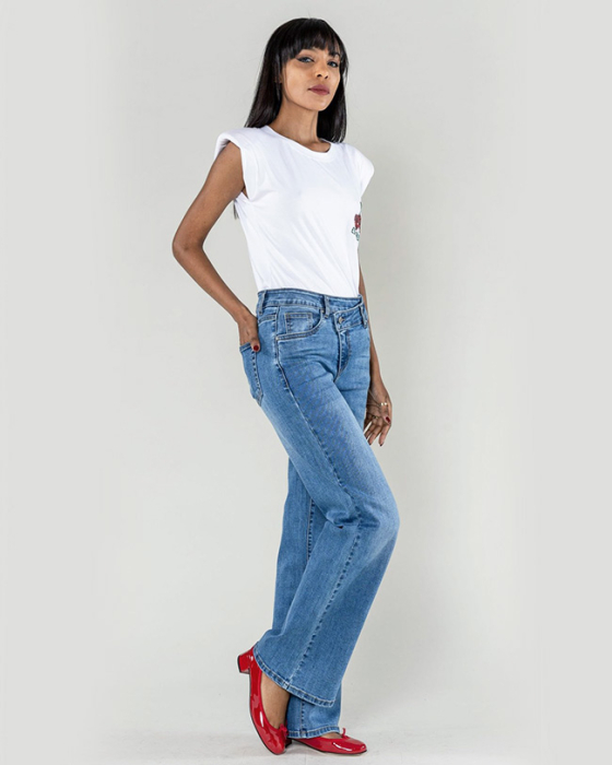 Blugi Evazati Nina Carter Albastru P625-5 M7 [4]